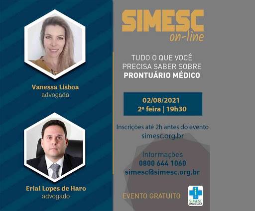 SC: SIMESC on-line: Tudo o que vocÃª precisa saber sobre prontuÃ¡rio mÃ©dico