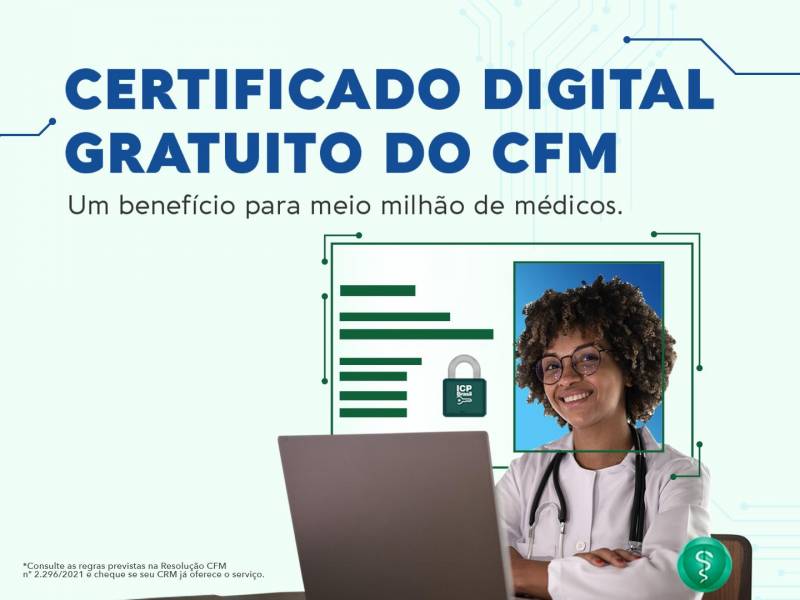 CFM inova e oferece certificaÃ§Ã£o digital gratuita aos mÃ©dicos brasileiros