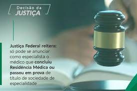  JustiÃ§a Federal reitera: sÃ³ pode se anunciar como especialista o mÃ©dico que concluiu residÃªncia mÃ©d